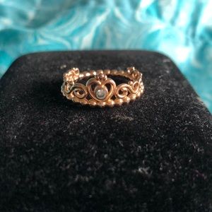 Pandora Rose Gold Princess Ring